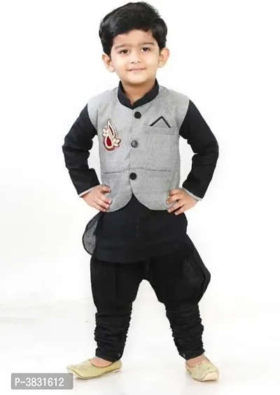 Boys Festive & Party Kurta, Waistcoat Set