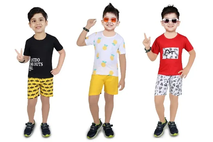 Attractive Kids Tshirt Pant(Pack Of 3)