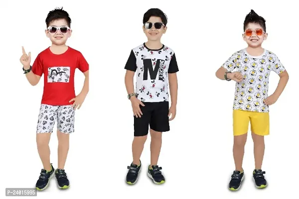 Attractive Kids Tshirt Pant(Pack Of 3)