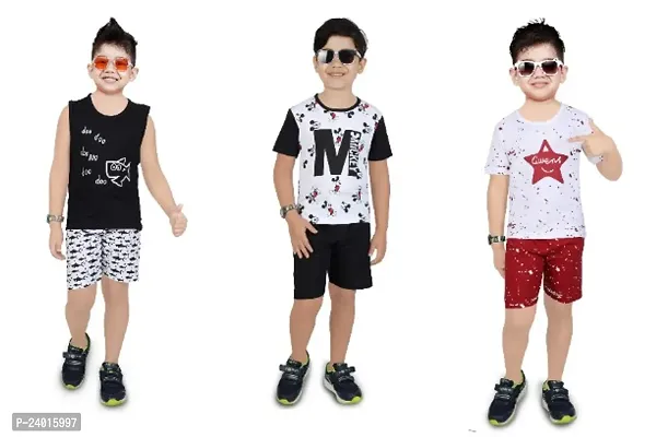 Attractive Kids Tshirt Pant(Pack Of 3)