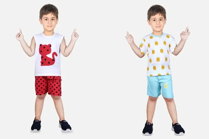 Boys Top And Bottom Set (Pack Of 2)