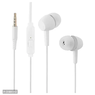 Stylish White In-Ear Wired Earphones-thumb0