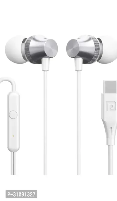 Stylish White In-Ear Wired Earphones-thumb0