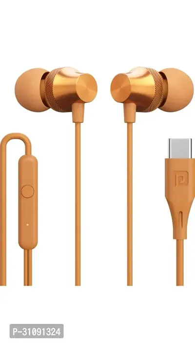 Stylish Golden In-Ear Wired Earphones-thumb0