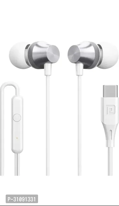 Stylish White In-Ear Wired Earphones-thumb0