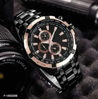 Black chain top watch for boys