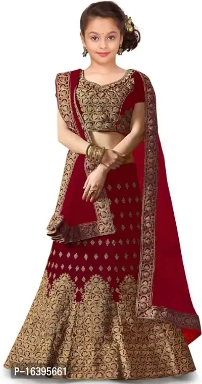 kids girls lehenga choli duptta set-thumb0