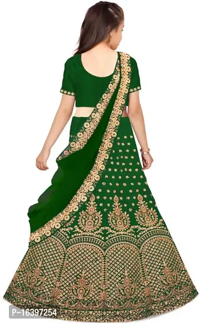 Kids Girls Lehenga Choli Duptta Set-thumb2