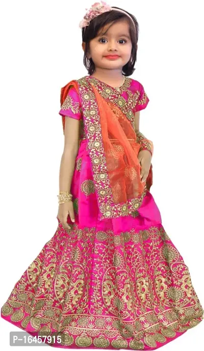 kids girls lehenga choli duptta set-thumb0