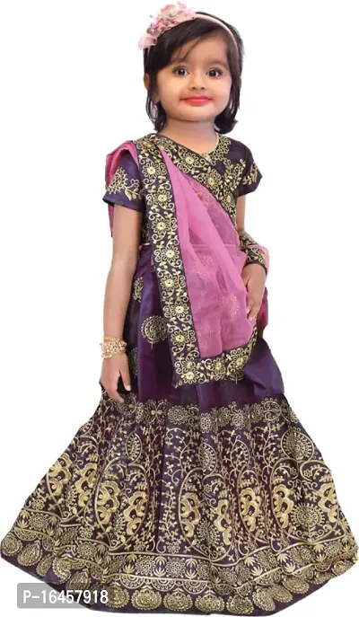 kids girls lehenga choli duptta set-thumb0