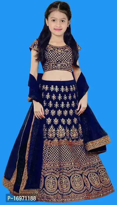 kids girls lehenga choli duptta set-thumb0