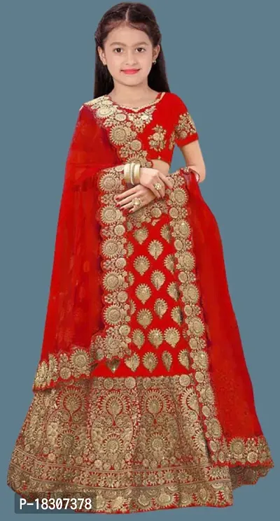 kids girls lehenga choli duptta set-thumb3