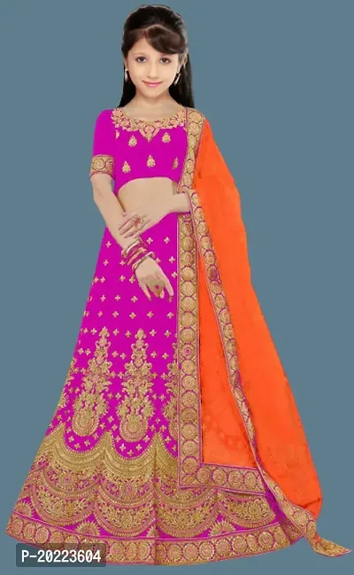 kids girls lehenga choli duptta set-thumb0