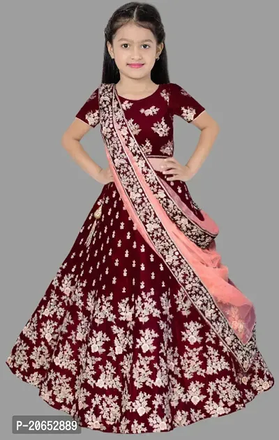 kids girls lehenga choli duptta set-thumb0