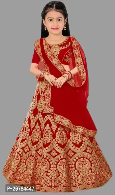 Traditional Girls  Embroidered Lehenga Choli - Perfect for Ethnic Occasions-thumb0