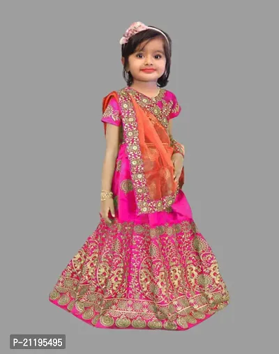 kids girls lehenga choli duptta set-thumb0