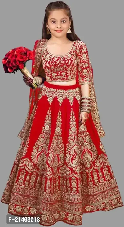 kids girls lehenga choli duptta set-thumb0