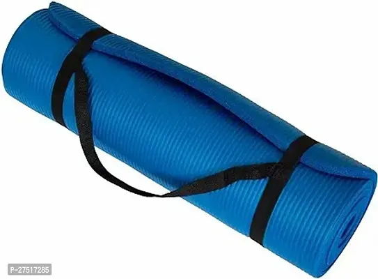 Stylish Blue Yoga Mat With Carrying Strap Extra Thick And Large Excercise Mat For Workout Yoga Fitness Anti Tear Anti Slip