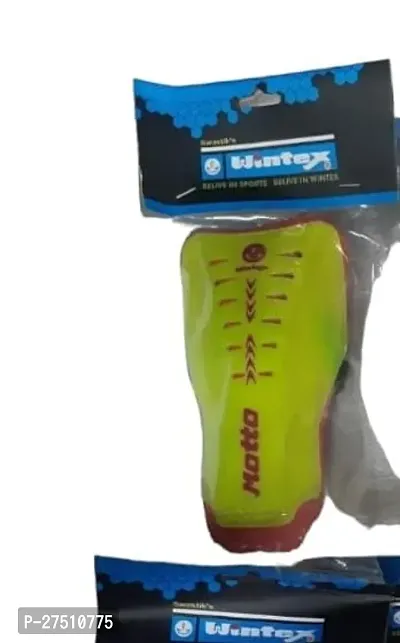 Stylish Yellow Football Shin Guard With Adjustable Velcro Strap-thumb0