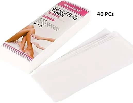 Special Quality, White Disposable Deeply Moisturizing Waxing Strips, Now Woven Fabric Strips Suitable For All Skin Type (Removes Dead Skin Cells) (Pack Of 40 PCs)