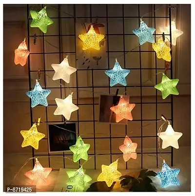 Stylish Look Crack Pastel Star String Lights for Baby Kids Room Birthday Home Decoration (Crack Star String) Material: PVC Net Quantity (N): 1 Color: Multicolor Type: String Lights-thumb0