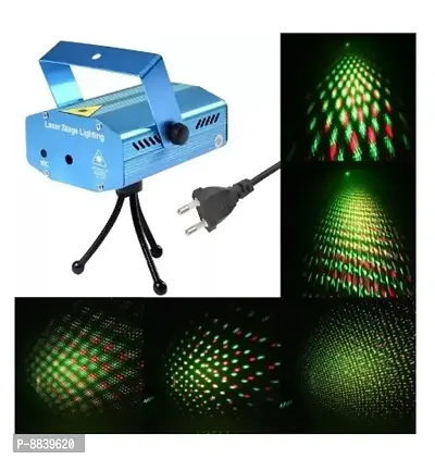 Mini LED DJ Disco Light 12 Design Modes Stage Sound Activated Laser Lights Projector (12 Design Mode)-thumb0