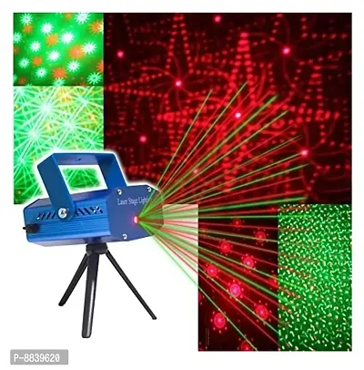 Mini LED DJ Disco Light 12 Design Modes Stage Sound Activated Laser Lights Projector (12 Design Mode)-thumb4