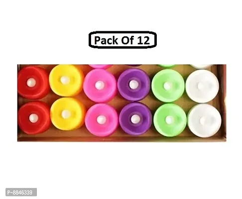 Stylish 12 PCs LED Tea Lights Candles Flameless Tealight Candle L(Battery Changeable)(Long Life Useable)-thumb0