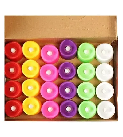 Stylish 24 PCs LED Tea Lights Candles Flameless Tealight Candle L(Battery Changeable)(Long Life Useable)