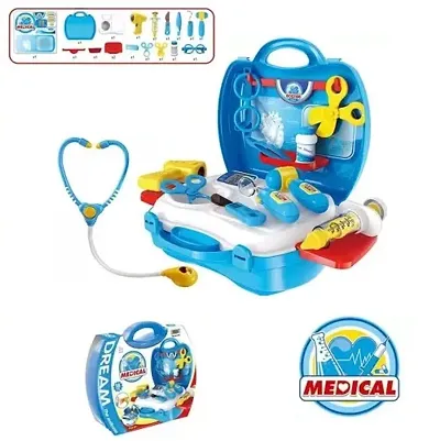 Stylish Little Medical Doctor Accessories Clinic Set, Pretend Play Toy Kit with Stethoscope and Carry Al)
