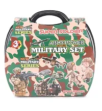 INDIA Army Power Military Play Set With Suitcase  Gun Set Of 12 Pieces For Your Little Champ.(Real Heros Roll Model)-thumb1