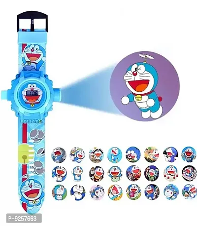 For Stylish Kids Digital Watch With 24 Images Carto (Sky Blue)-thumb0