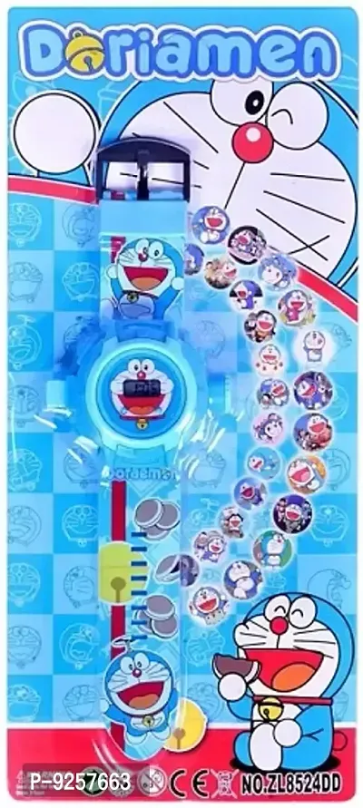 For Stylish Kids Digital Watch With 24 Images Carto (Sky Blue)-thumb2