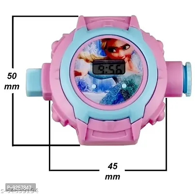 For Stylish Kids Digital Watch With 24 Images Carto (Pink)-thumb2