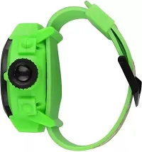 For Stylish Kids Digital Watch With 24 Images Carto (Green)-thumb1