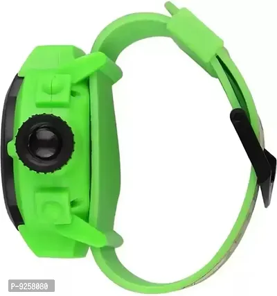 For Stylish Kids Digital Watch With 24 Images Carto (Green)-thumb2