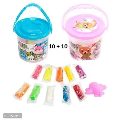 Play with Dough Fun with Dough Clay 10 PCs Clay, (10 PCs Multi-Color) (Pack Of 2)-thumb0