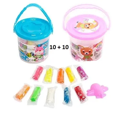 Play with Dough Fun with Dough Clay 10 PCs Clay, (10 PCs Multi-Color) (Pack Of 2)