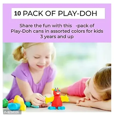 Play with Dough Fun with Dough Clay 10 PCs Clay, (10 PCs Multi-Color) (Pack Of 2)-thumb2