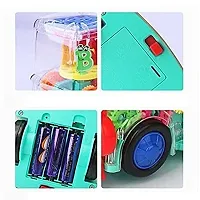 Stylish 360 Degree Rotation Train Engine Toy for Kids, Electric Mechanical Gear with Colorful Light and Charming Music,Toy Train with Colorful Moving Gears, and LED Effects Toy for Boys Girls Kids.-thumb1