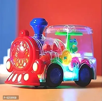 Stylish 360 Degree Rotation Train Engine Toy for Kids, Electric Mechanical Gear with Colorful Light and Charming Music,Toy Train with Colorful Moving Gears, and LED Effects Toy for Boys Girls Kids.-thumb3