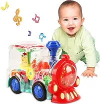 Stylish 360 Degree Rotation Train Engine Toy for Kids, Electric Mechanical Gear with Colorful Light and Charming Music,Toy Train with Colorful Moving Gears, and LED Effects Toy for Boys Girls Kids.-thumb4
