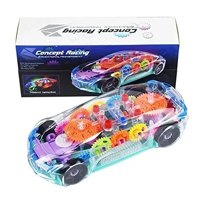 Stylish Transparent Gear Car For Your Little Champ.