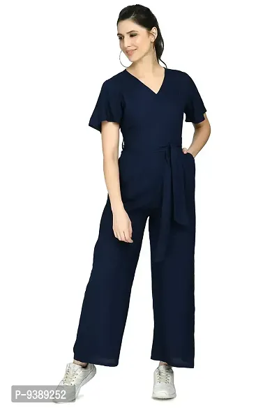 Trend Pick Women's Western Jumpsuit Dress (X-Large, Blue)-thumb0