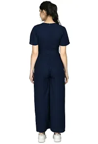 Trend Pick Women's Western Jumpsuit Dress (X-Large, Blue)-thumb1
