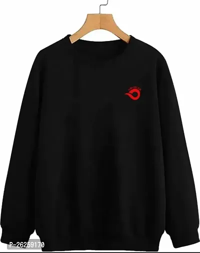 Stylish Black Solid Sweatshirts For Men