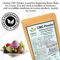 Chefast Combo of CMC Powder (Carboxymethyl Cellulose) and GMS Powder (Glycerol Monostearate) CMC and GMS for Making Soft, Smooth and Creamy Ice Creams  Instant Cake Premix 100gm Each-thumb1