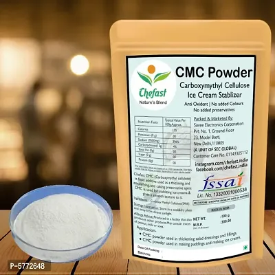 Chefast Combo of CMC Powder (Carboxymethyl Cellulose) and GMS Powder (Glycerol Monostearate) CMC and GMS for Making Soft, Smooth and Creamy Ice Creams  Instant Cake Premix 100gm Each-thumb4