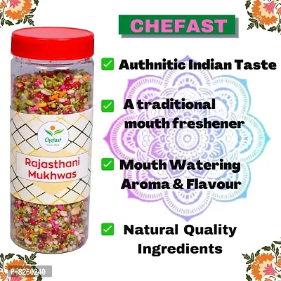 Chefast Rajasthani Mukhwas, Fruit Balls (Khatti Meethi Goli)  Tulsi Mix Mukhwas Pack of 3 [Mouth Freshener, Digestive, After-Meal Snack] 710 gm-thumb4