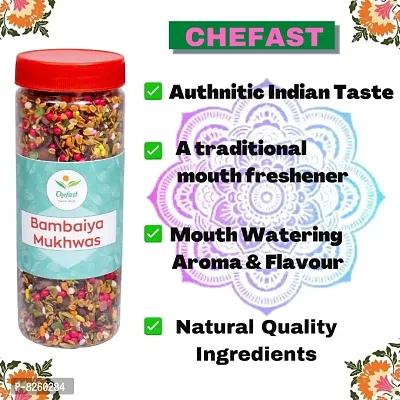 Chefast Bombaiya Mukhwas, Fruit Balls (Khatti Meethi Goli)  Tulsi Mix Mukhwas Pack of 3 [Mouth Freshener, Digestive, After-Meal Snack] 710 gm-thumb3